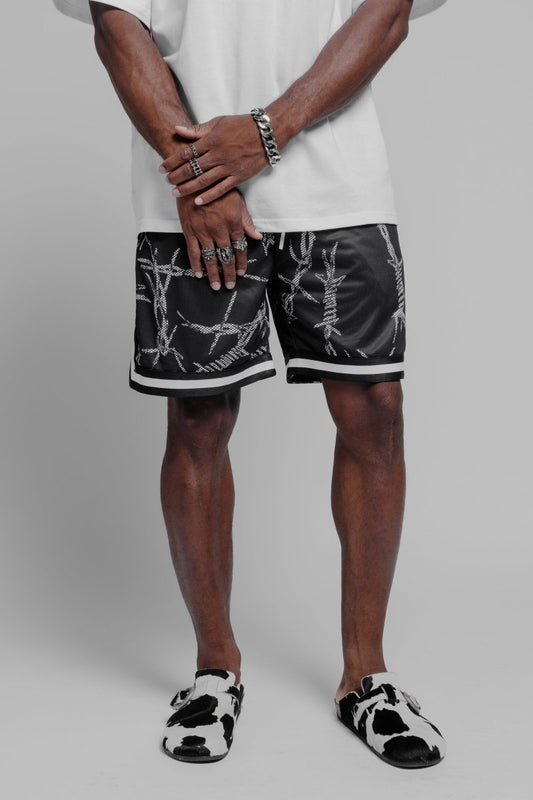 BARBED WIRE SHORTS (BLACK) - GAME CHANGERS