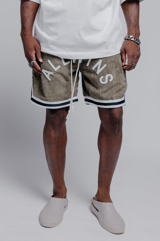 CORDUROY SHORTS (OLIVE) - GAME CHANGERS