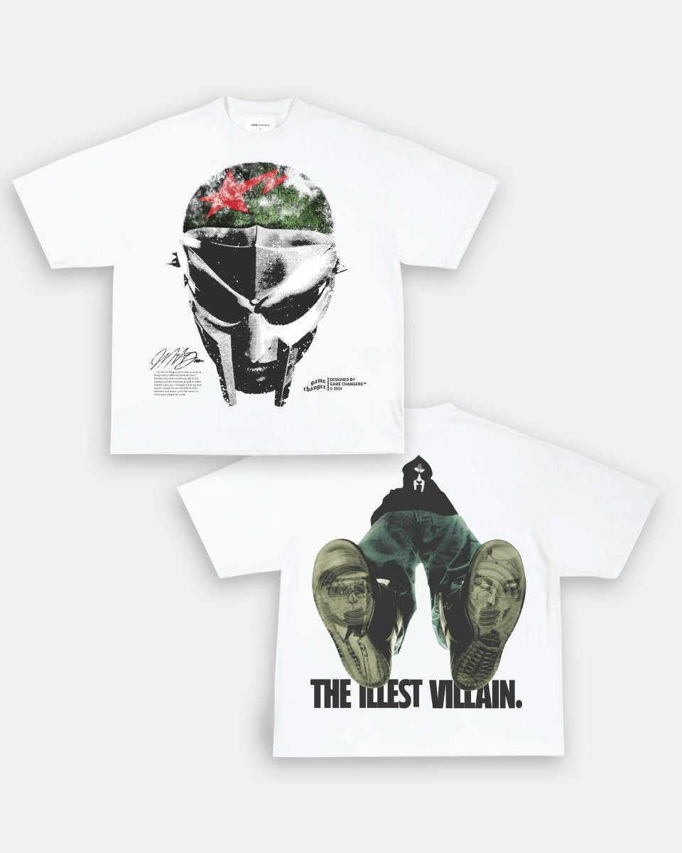 Actual Fact MF Doom Embroidered Badge Black Long Sleeve Tee - 100% Cotton Hip Hop Shirt