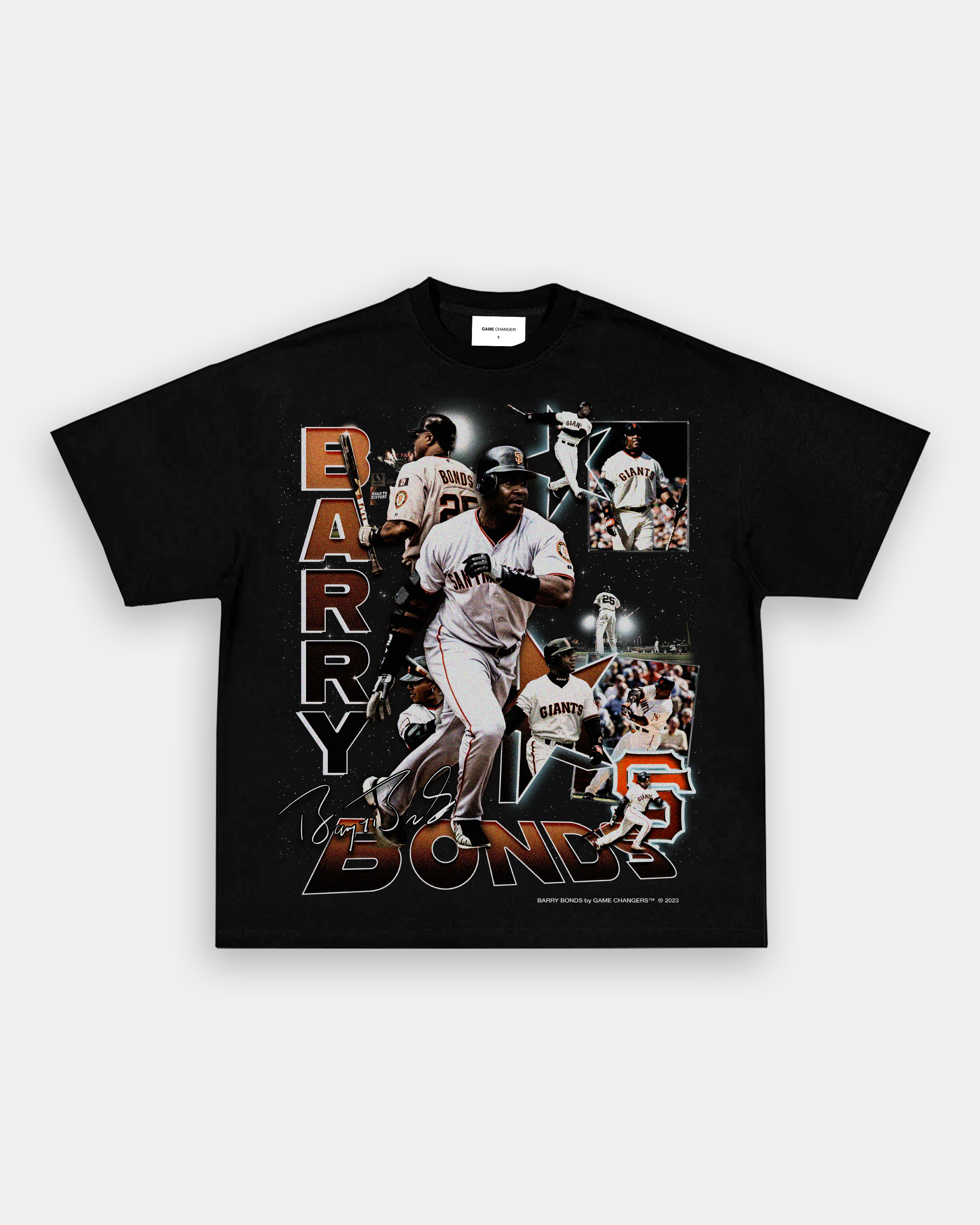 Barry Bonds Graphic Tee Adult Large / Black / Premium Heavyweight