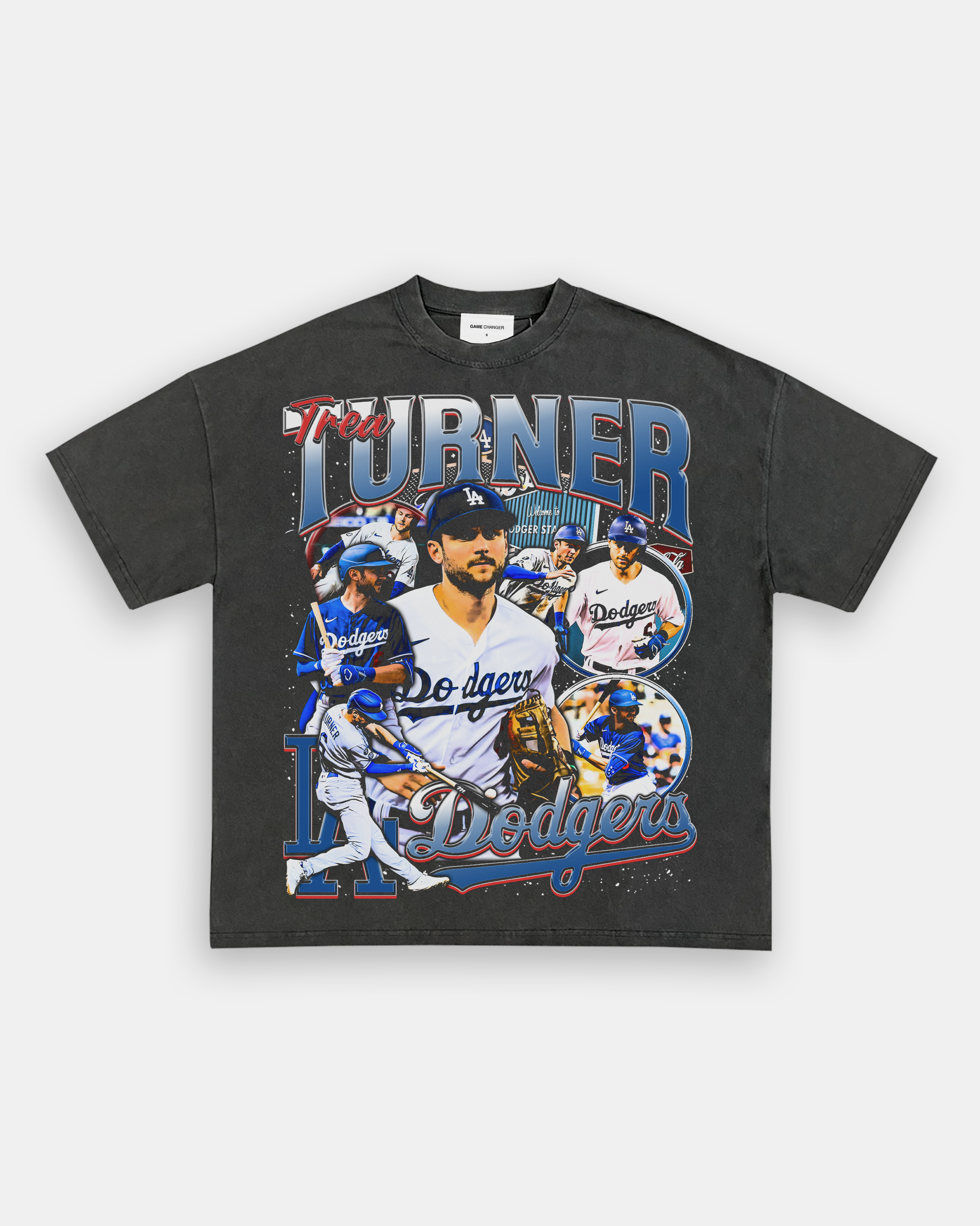 Men's Trea Turner Los Angeles Dodgers Backer Long Sleeve T-Shirt