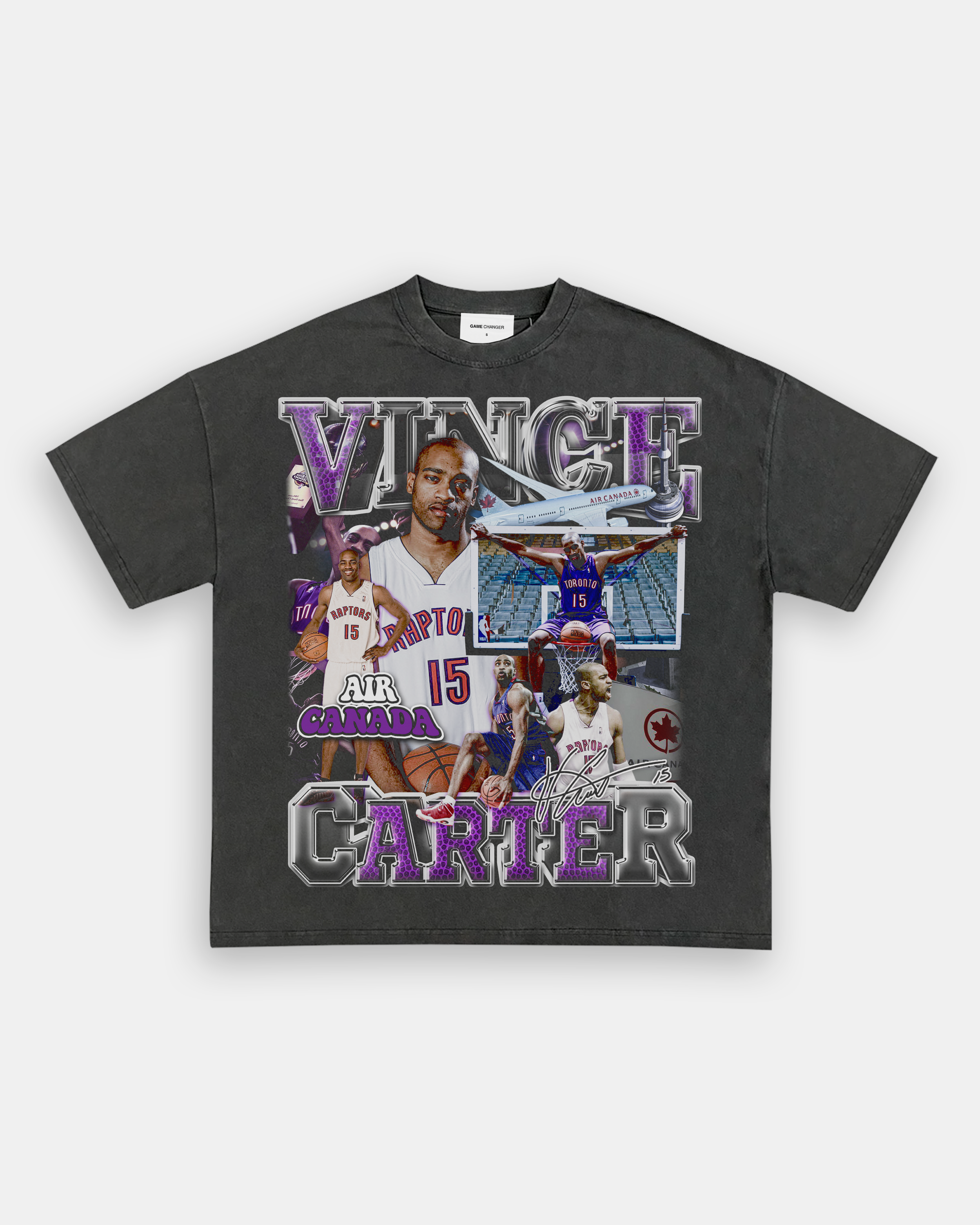 Vince Carter Toronto Raptors NBA Basketball Black T-Shirt S-5XL
