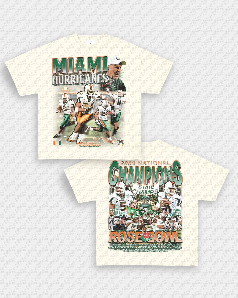 2001 NATIONAL CHAMPS - MIAMI TEE - [DS] - GAME CHANGERS