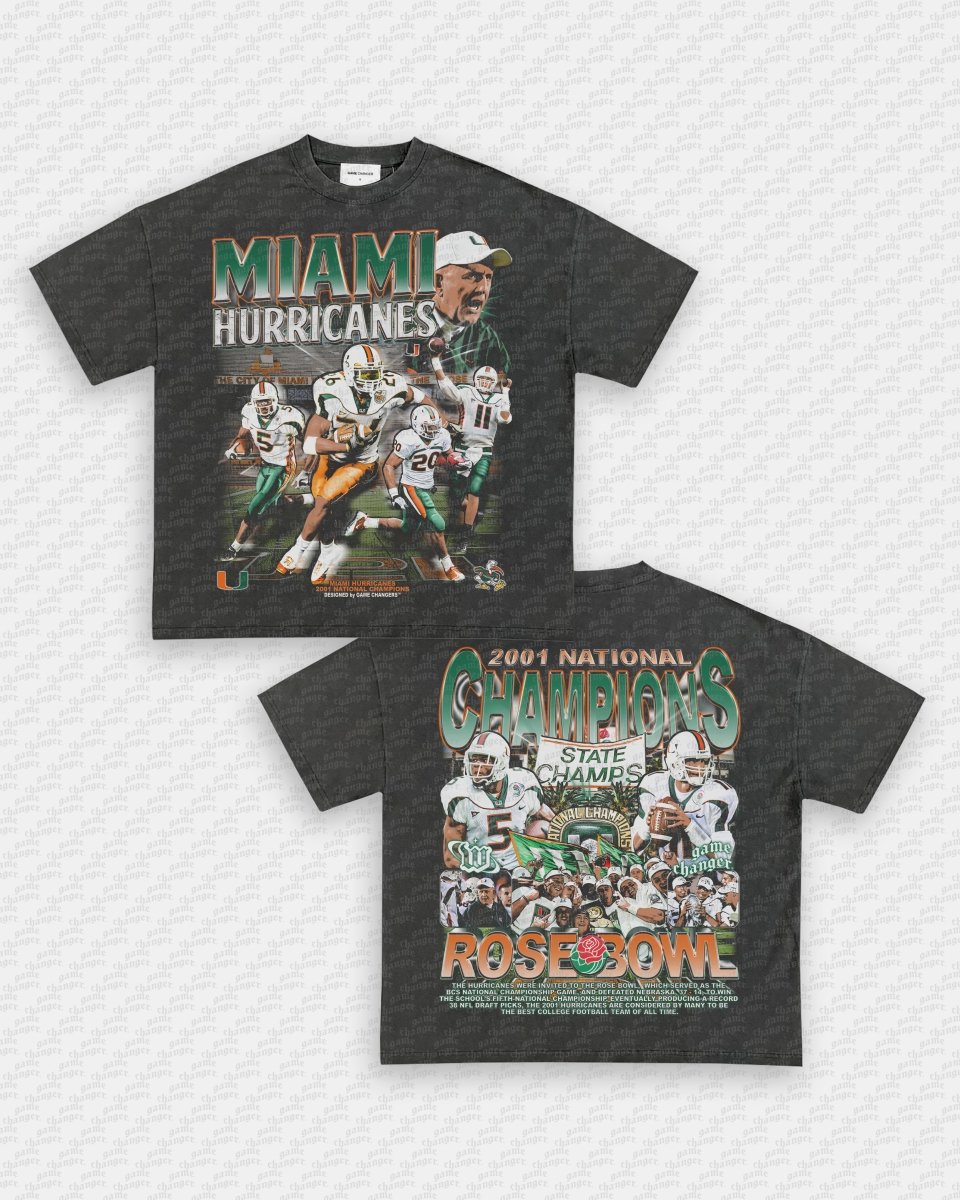 2001 NATIONAL CHAMPS - MIAMI TEE - [DS] - GAME CHANGERS