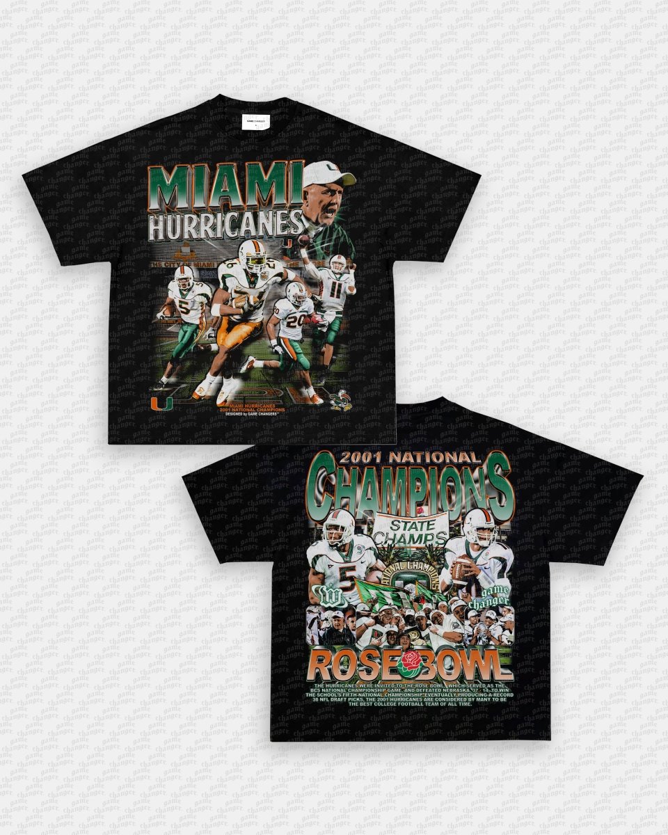 2001 NATIONAL CHAMPS - MIAMI TEE - [DS] - GAME CHANGERS