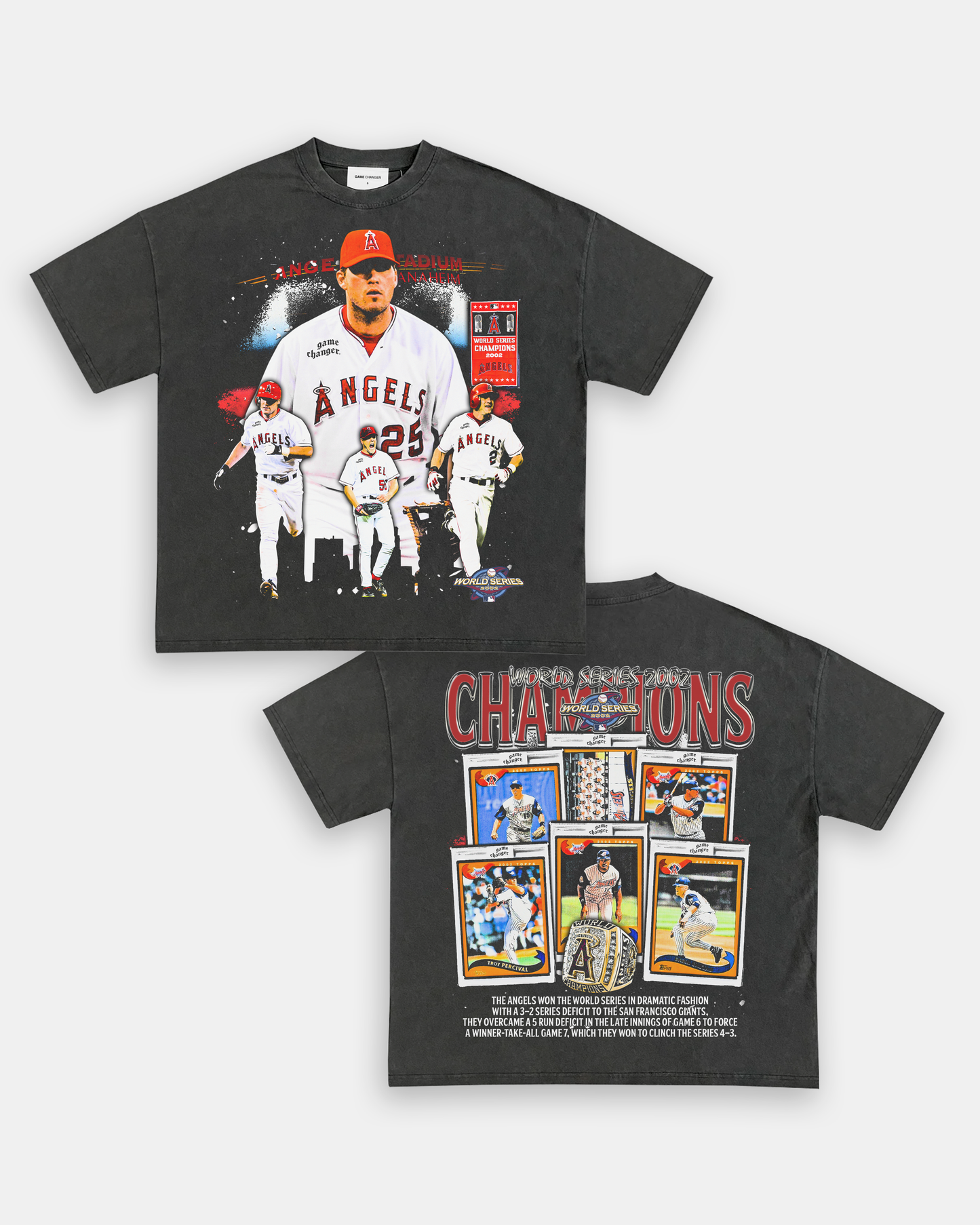 2002 WORLD SERIES CHAMPS - ANGELS TEE - [DS]