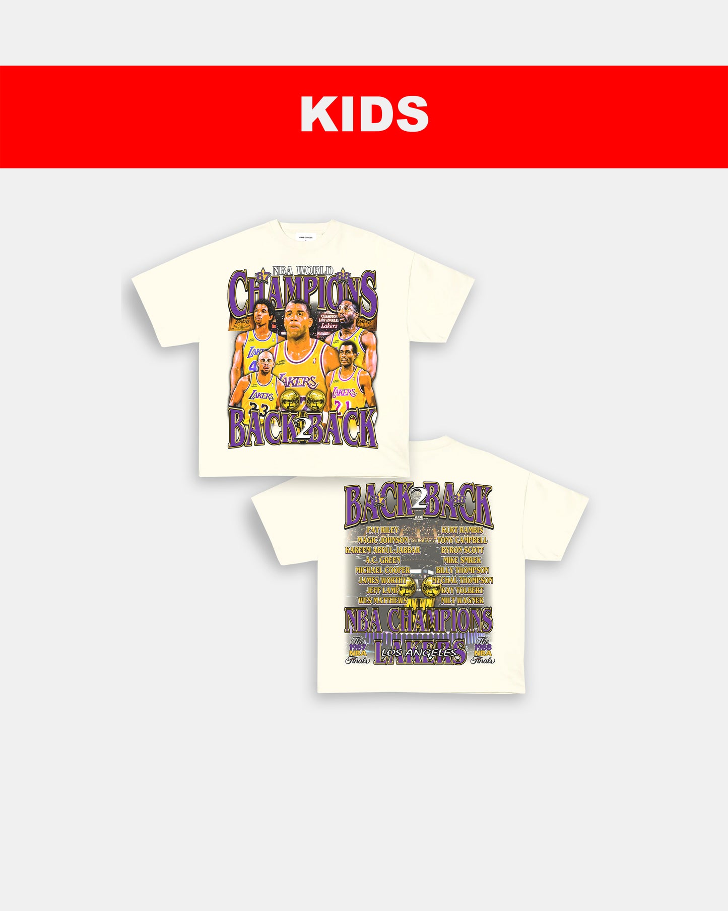 87 & 88 NBA CHAMPS - KIDS TEE - [DS]