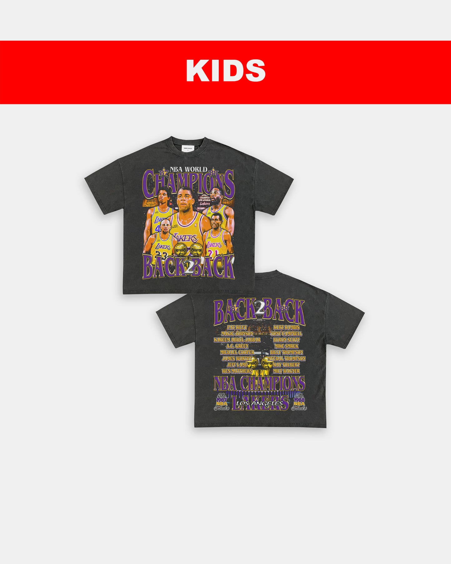 87 & 88 NBA CHAMPS - KIDS TEE - [DS]