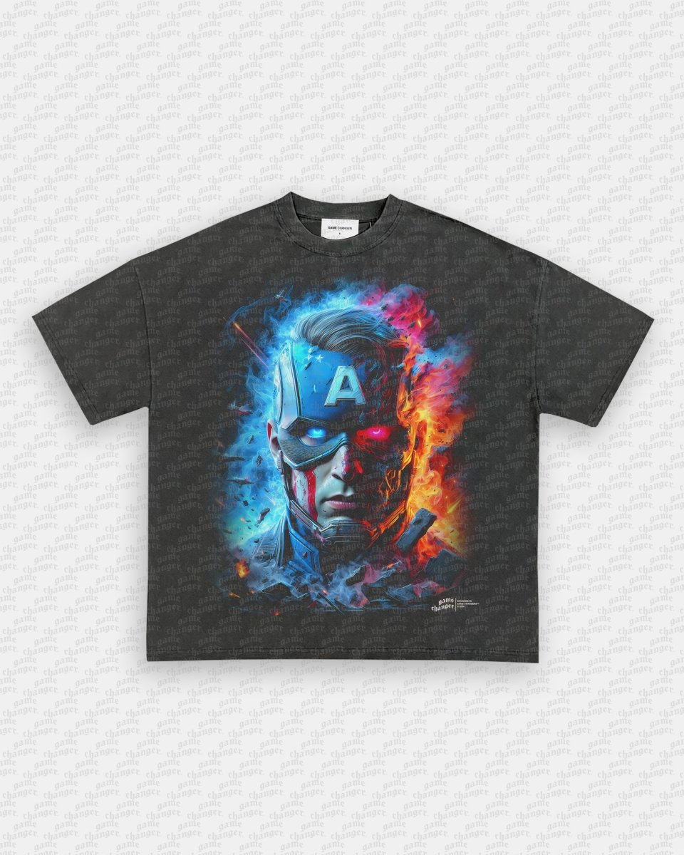 BIG FACE CAPTAIN AMERICA TEE - GAME CHANGERS