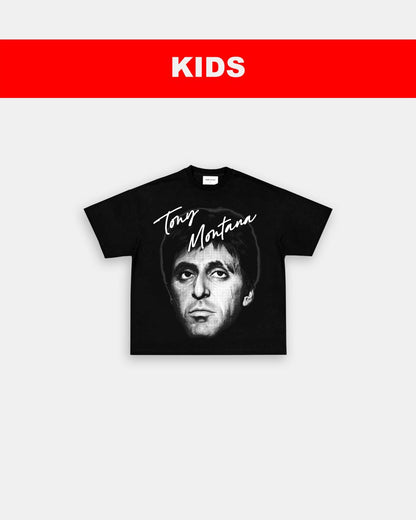 BIG FACE TONY MONTANA - KIDS TEE - GAME CHANGERS