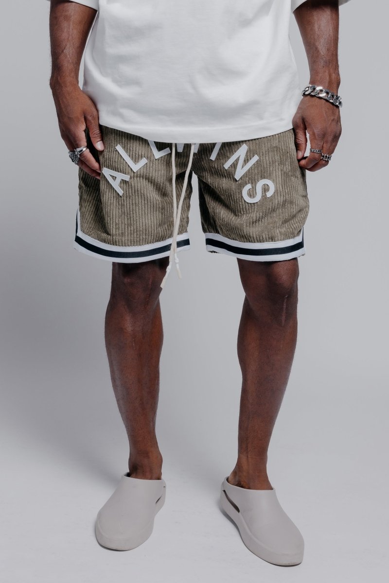 CORDUROY SHORTS (OLIVE) - GAME CHANGERS
