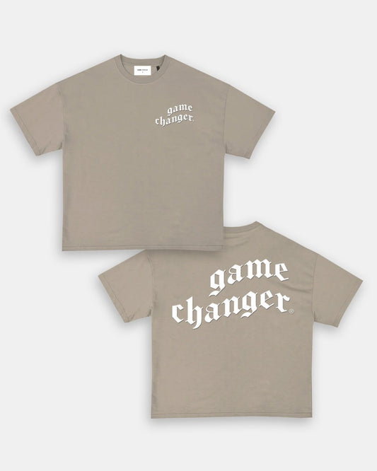 SCRIPT LOGO VINTAGE WASHED TEE - (PUFFED PRINT) - GAME CHANGERS