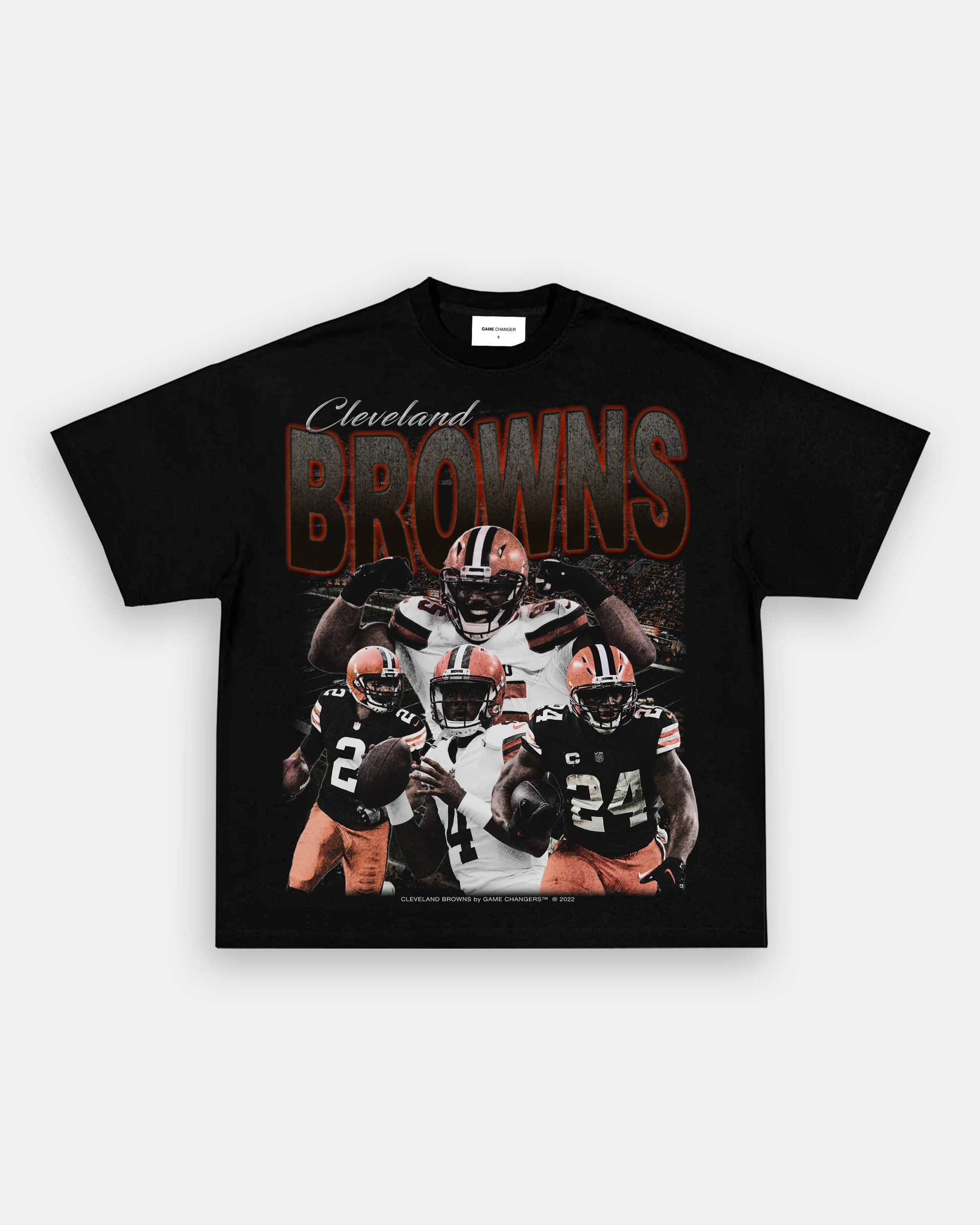 NFL Jam Browns Garrett And Chubb  Retro Cleveland Browns T-Shirt