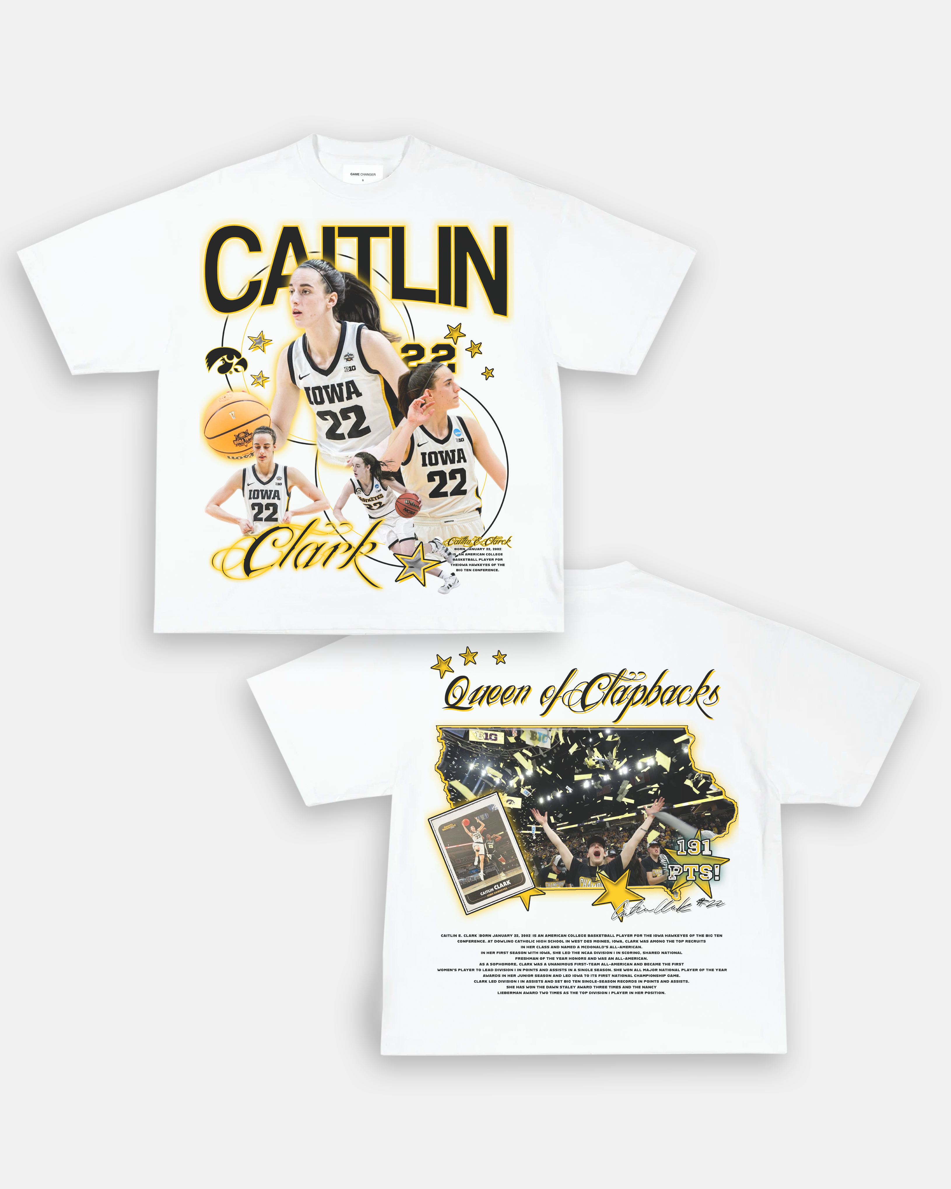 Caitlin Clark Black Distressed Jersey Number 22 - Caitlin Clark