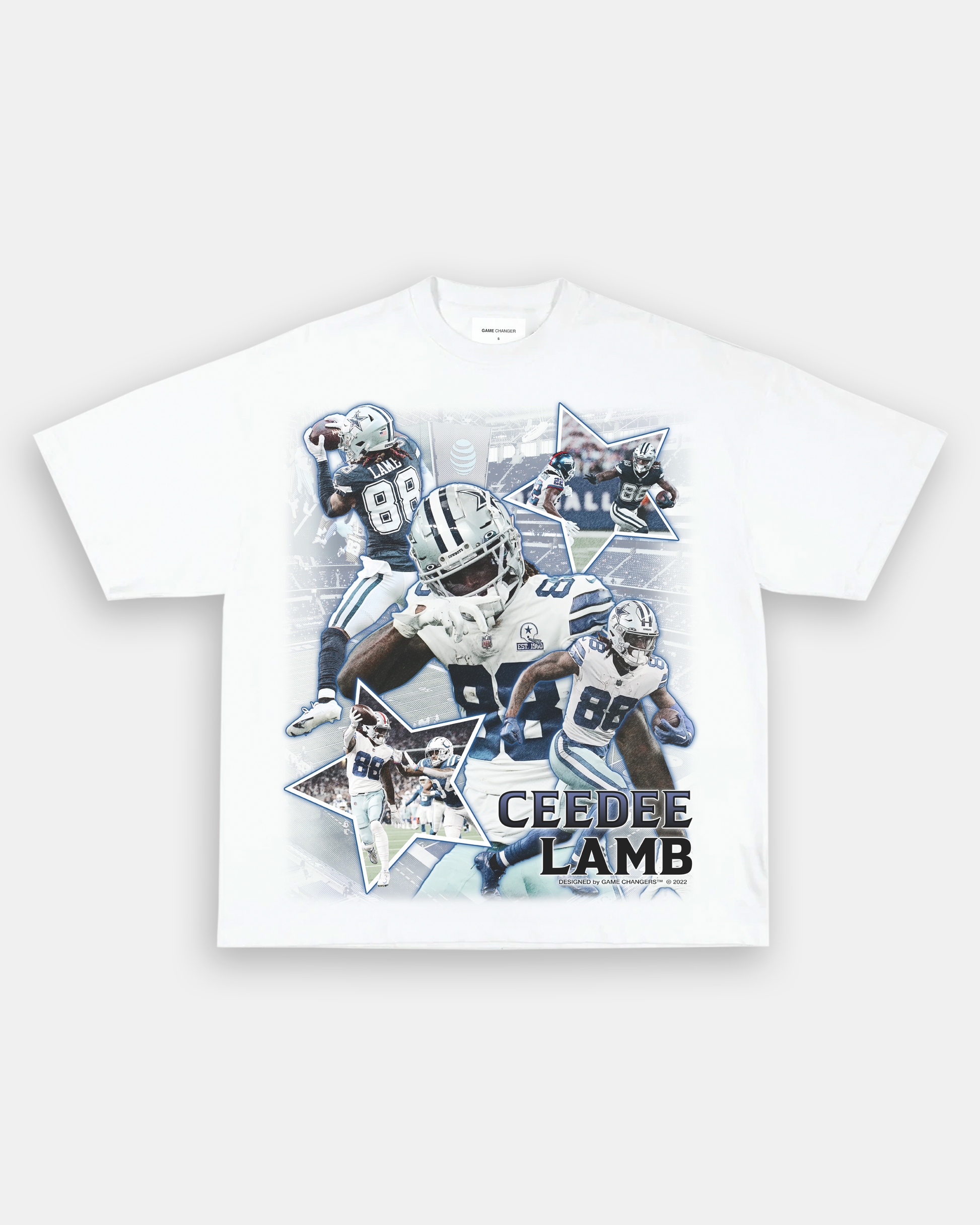 CeeDee Lamb Backer T-Shirt - Ash - Tshirtsedge