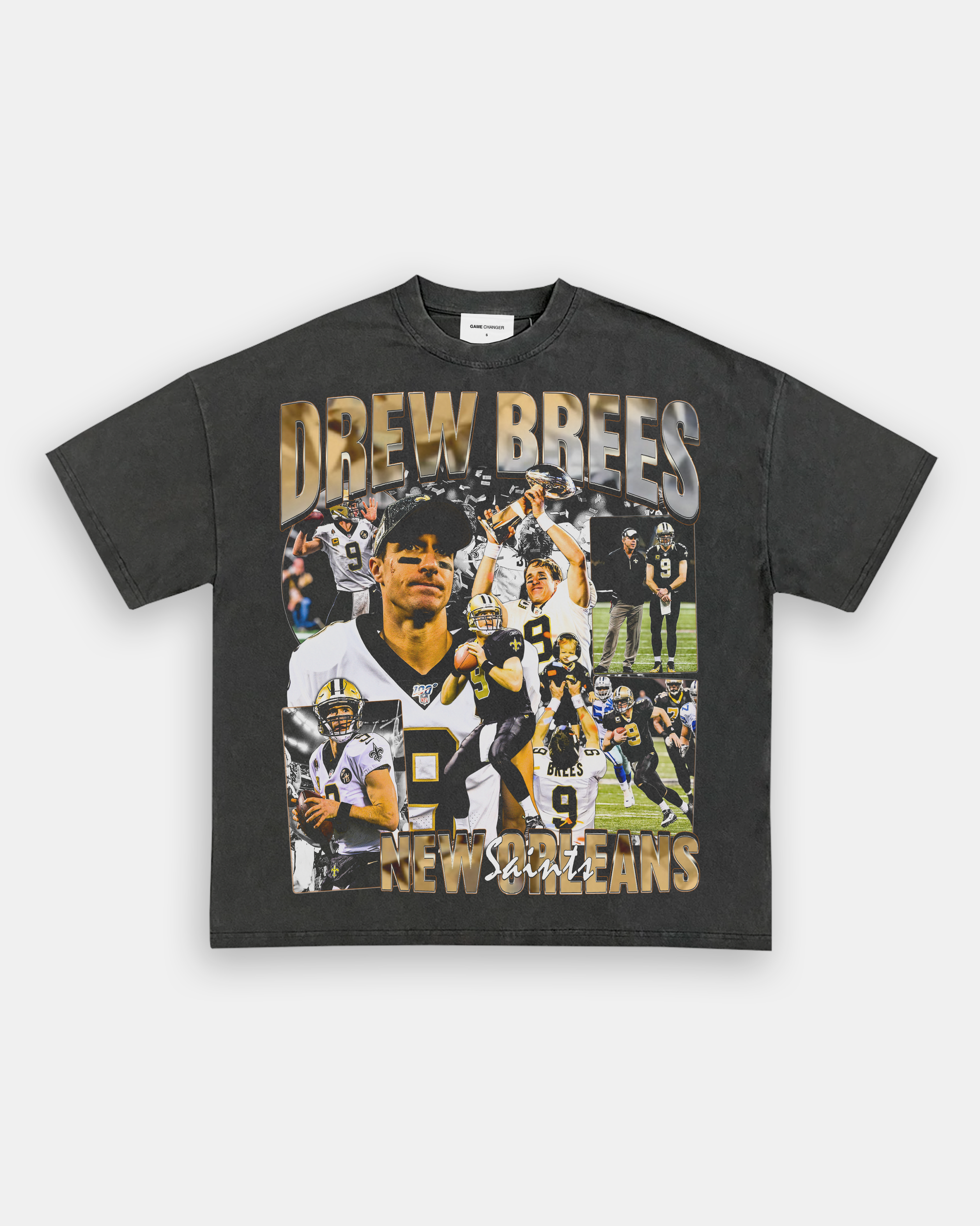 Drew Brees Backer T-Shirt - Ash - Tshirtsedge