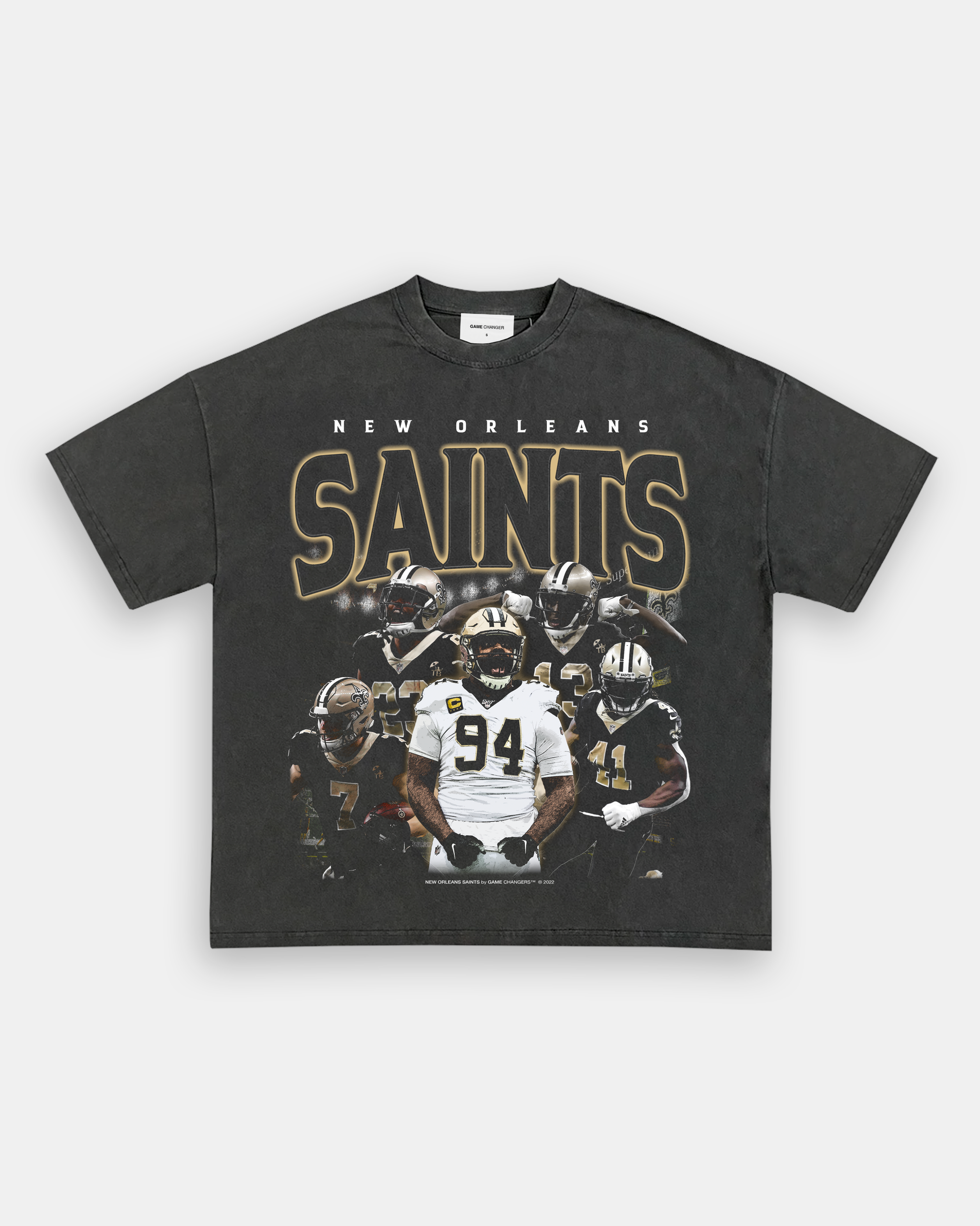 New Orleans Saints NFL Team Apparel Large T Shirt Black