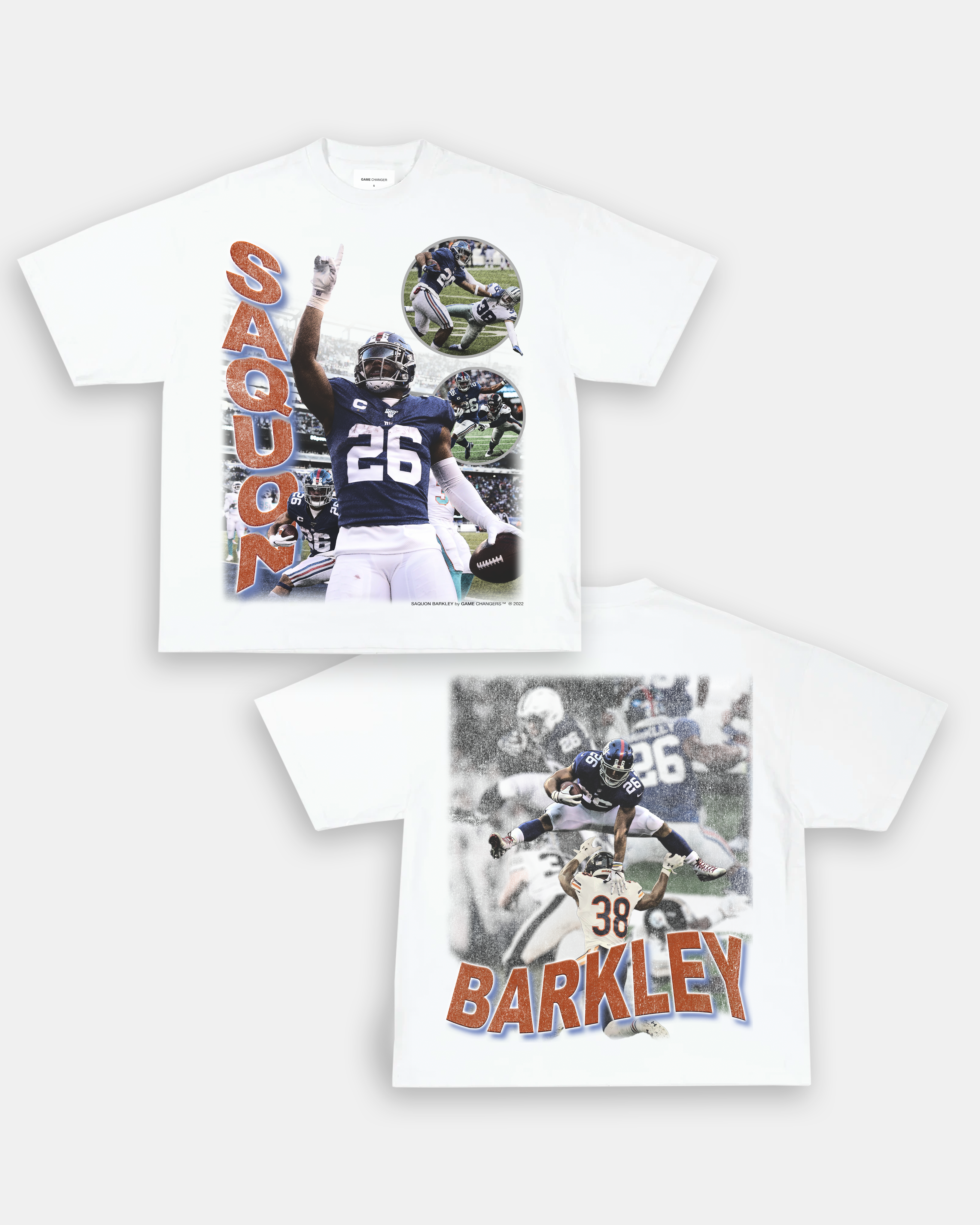 SAQUON BARKLEY TEE (FRONT PRINT ONLY) – GAME CHANGERS