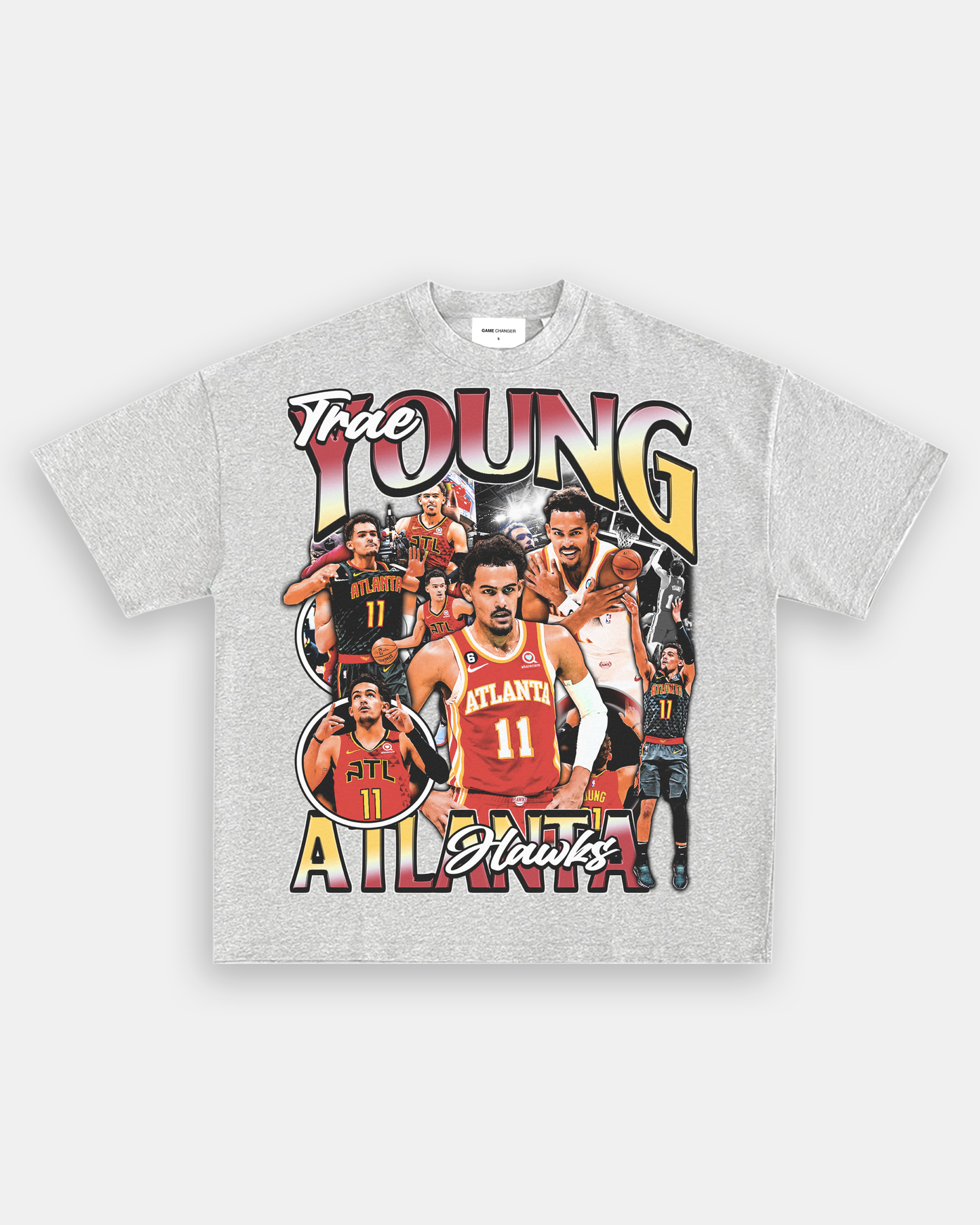 Trae Young Men's Premium T-Shirt - Tri Gray - Atlanta | 500 Level