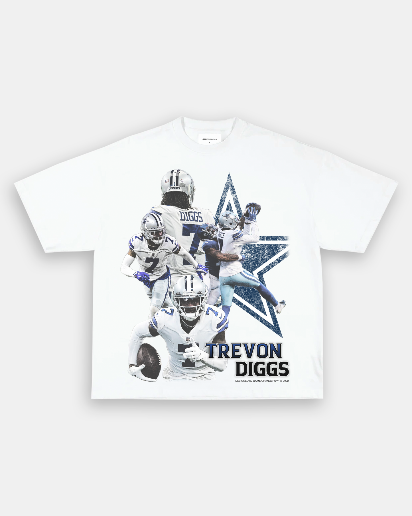 Unique Stylistic Tee Trevon Diggs T-Shirt White 2XL